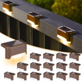 solpex solar deck lights outdoor 16 pack,step light, main product view