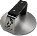 Sasquash Smash Burger Press, Round Stainless Steel, Flat Handle Tool 6 inch | Heavy Duty Welded Construction, Great For Skillet or Cast Iron Cooking, Backyard Grilling Kitchen Essentials, Cookout Ready