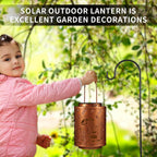 Frogs Solar Lanterns Metal Hanging Garden Decor Birthday Gifts for Women | Solar Lights Waterproof Outdoor Decoration for Outside LED Lanterns for Yard Patio Lawn Gifts for Mon Grandma