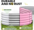 pattiumo galvanized raised garden bed 8x2x1.5 ft, oval, package contents