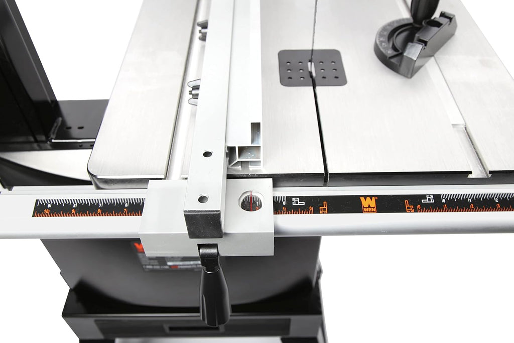 wen (ba1487) band saw with stand,two-speed,black,14-inch on a desk or shelf