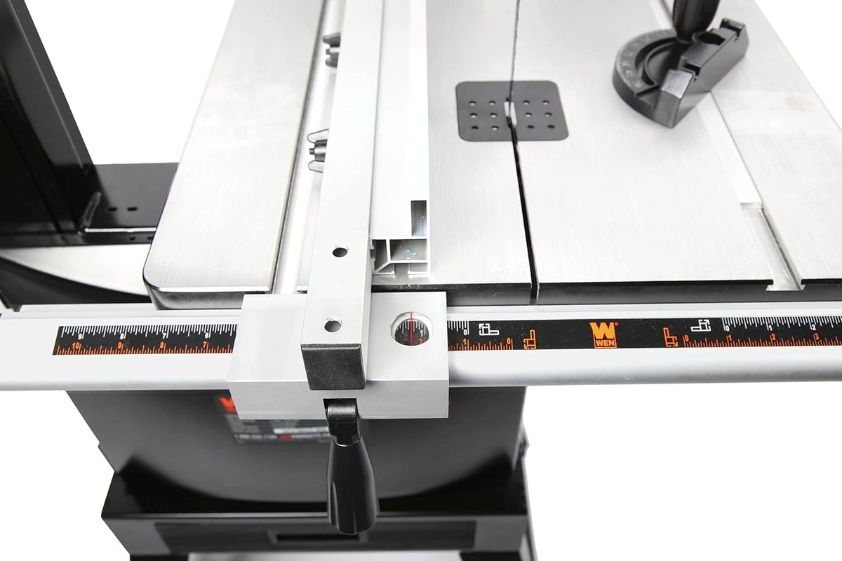 wen (ba1487) band saw with stand,two-speed,black,14-inch on a desk or shelf