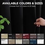 Joydeco Blackout Door Curtain for Doorway Privacy 72 Inches Long, Grommet Closet Curtain for Open Closet, Room Divider for Bedroom Living Room (Black, 52Wx72L, 1 Panel)