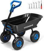 vivohome 660lbs wheelbarrow dump garden cart with 2-in-1, main product view