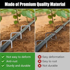 FEED GARDEN 6 Inch 300 Pack Galvanized Landscape Staples 11 Gauge Anti-Rust Garden Stakes Landscaping Fabric SOD Pins Yard Stakes for Weed Barrier Fabric