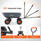 vevor poly garden dump cart 4 cu.ft. 600, front angle view