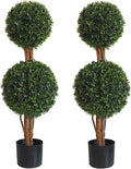 lifelike indoor&outdoor use 3ft boxwood double ball topiary, main product view