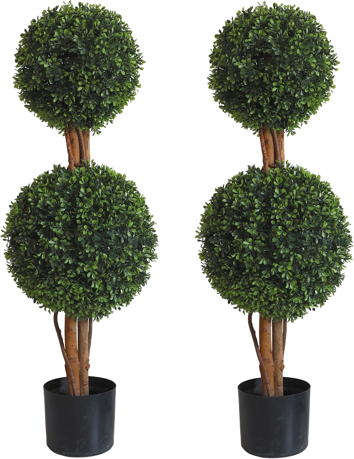 lifelike indoor&outdoor use 3ft boxwood double ball topiary, main product view