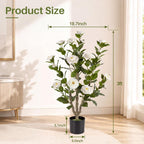 3ft 2-pack artificial camellia trees shown in use