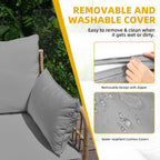 dwvo patio furniture set, 4 pieces outdoor patio, side view