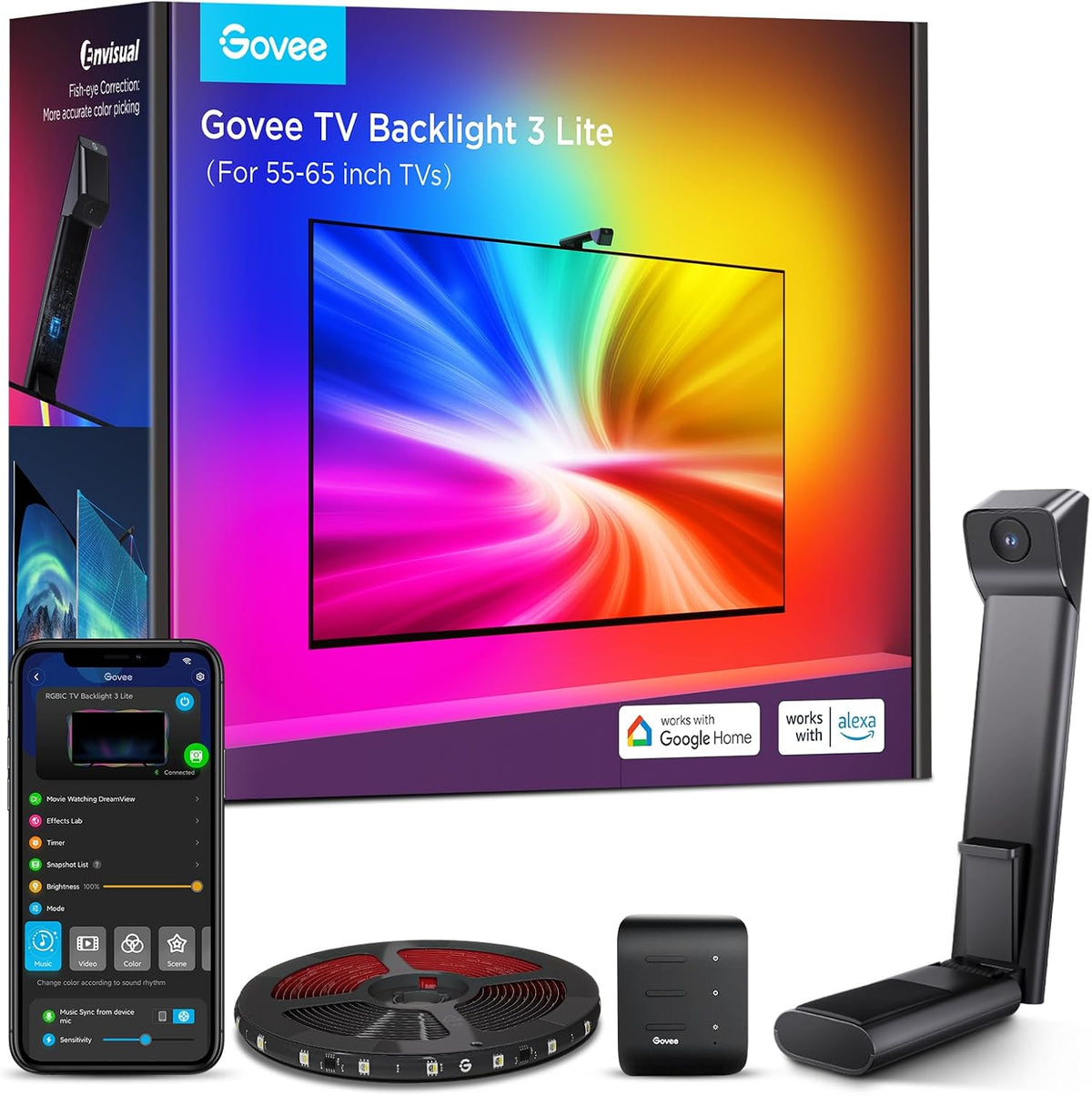 govee tv backlight 3 lite, 11.8ft led strip, main product view