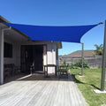 SUNNY GUARD Sun Shade Sail 8' x 10' Rectangle Blue UV Block Sunshade for Backyard Yard Deck Patio Garden Outdoor Activities and Facility(We Make Custom Size)