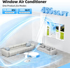 antarctic star 10,000 btu window air conditioner, window, close-up detail