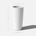 Veradek Mason Series Vega Planter - Round Tall Planter for Indoor or Outdoor Porch/Patio | Made from Plastic-Stone Composite with Drainage Holes | Modern Décor for, Flowers, Interior Plants