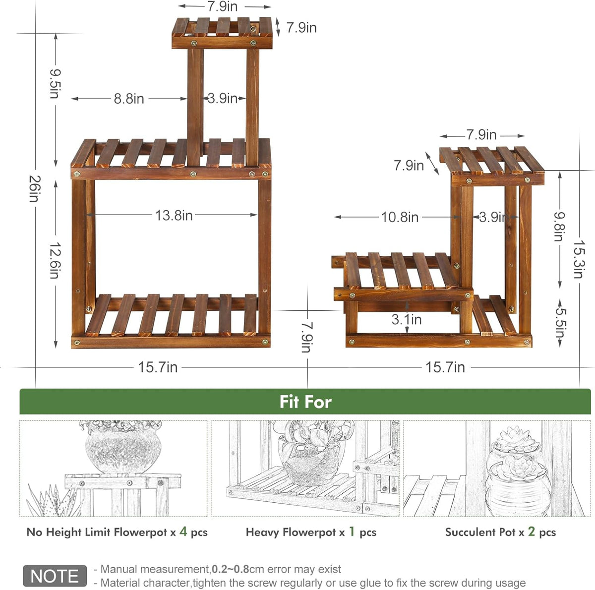 plant stand for multiple plants indoor outdoor flower shown in use