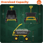 sekey garden dump cart, 1000 lb capacity, quick-release, view 9