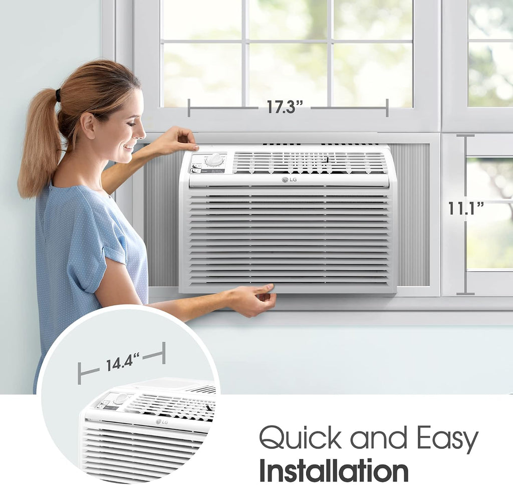 lg 5000 btu window air conditioners [2023 new], close-up detail