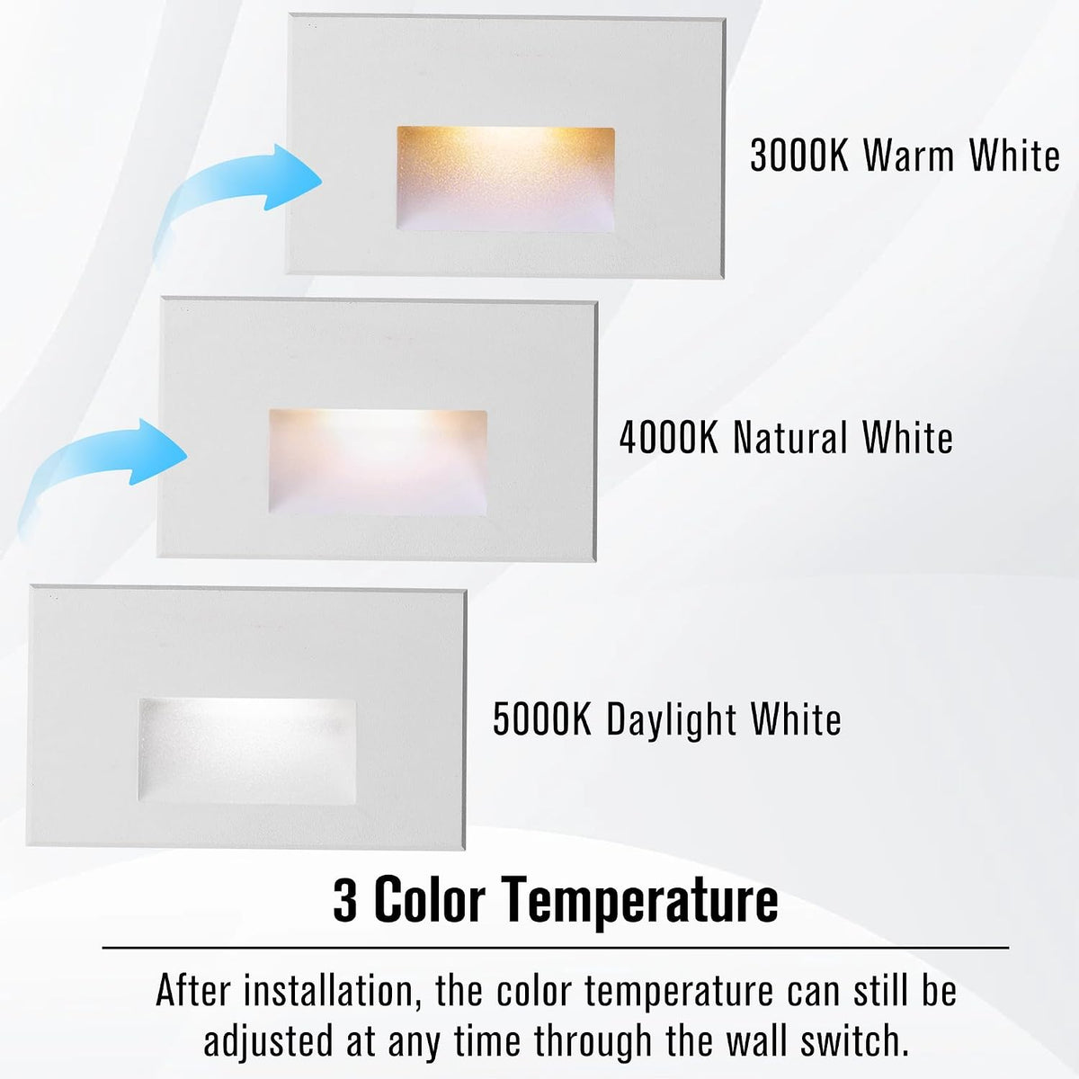 step lights outdoor indoor stair lights 120v dimmable shown in use