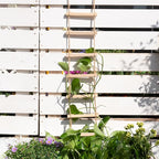 2PCS Chain Trellis for Climbing Plants - Natural Wood Indoor Plant Support, Durable 6.5 Inch by 4 Feet Design, Perfect for Pothos, Ivy, and Vines with Easy Installation Hook