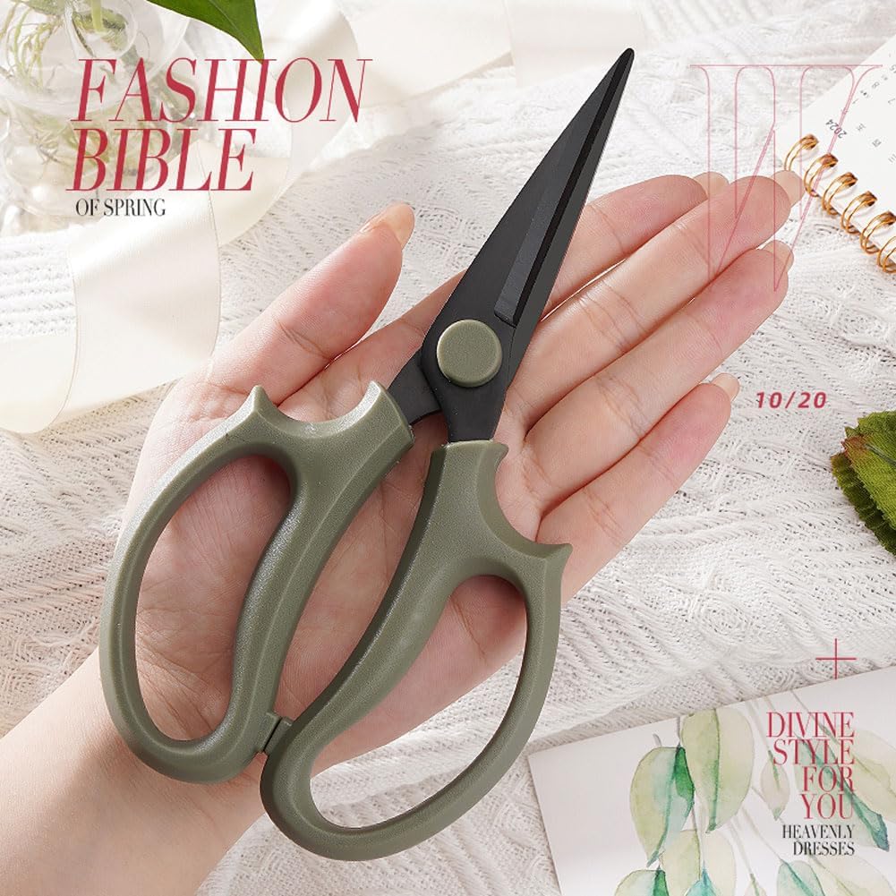 Garden Pruning Shears Scissors with Comfort Grip Handle, Premium Steel Professional Floral Scissors, Perfect for Arranging Flowers, Pruning, Trimming Plants, Gardening Tool (Pointed blue)