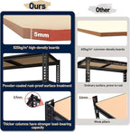 Garage Storage Shelves 72'',2400 LBS Garage Shelving Units, Storage Shelves Heavy Duty, Basement Shelving, Metal Shelving Units Free Standing