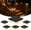 t-sun 4x4 solar post lights, 6 pack warm, main product view