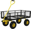 steel garden cart, 2-in-1 heavy duty utility wagon, main product view