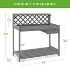 best choice products outdoor garden potting bench, wooden on a desk or shelf