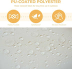 Grand patio 3-Piece Wicker Patio Furniture Set, Outdoor Sectional Sofa with Water Resistant Beige Thick Cushions and Coffee Table, Cream