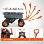 vevor 1500lbs poly garden dump cart wheelbarrow wagon on a desk or shelf