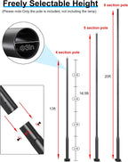 JAYNLT 16.5 Ft Heavy Duty Metal Street Light Pole, Outdoor Lamp Post | Adjustable street light pole,suitable for solar street lights, sturdy pole for parking lots and farm,light not included