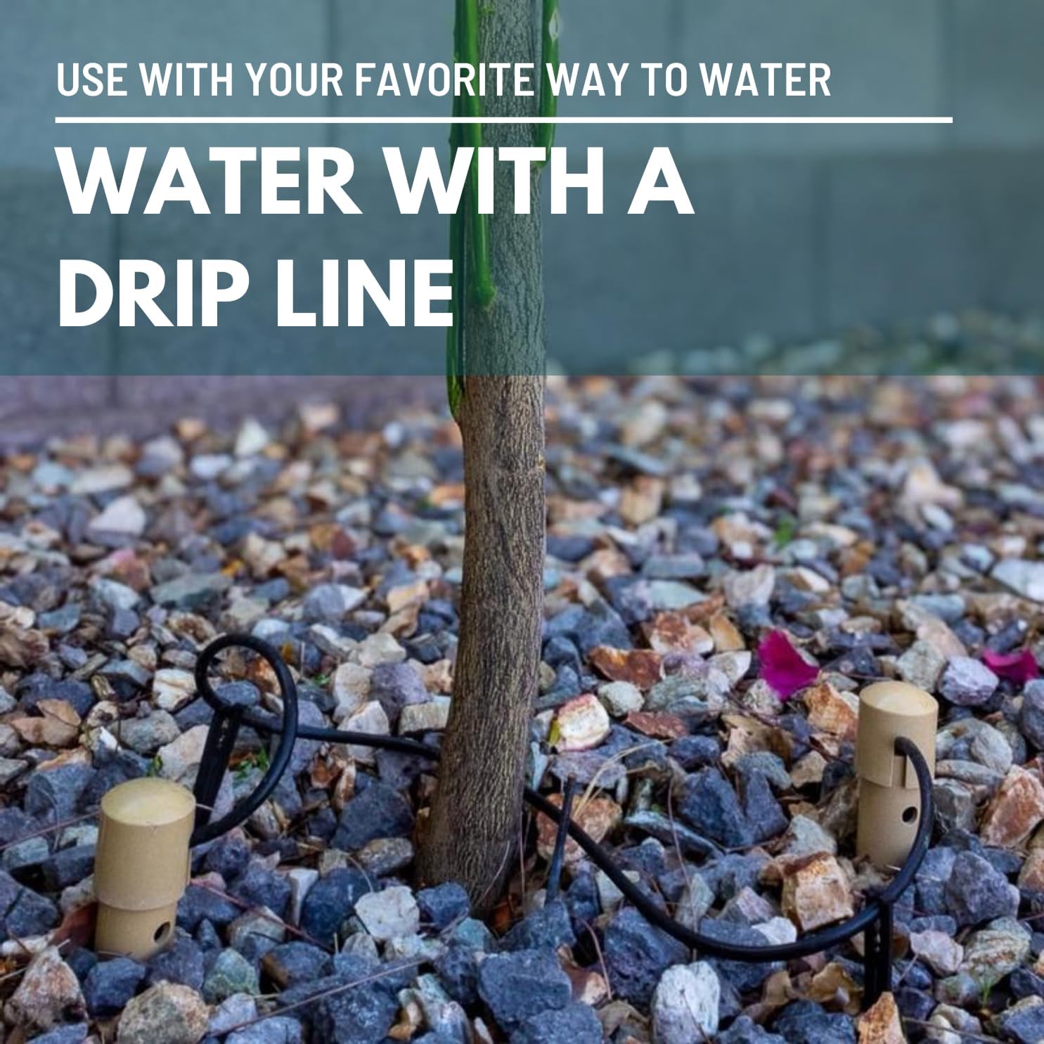 24" DEEP DRIP Watering Stake (3 Pack) (Black), 24GKDD