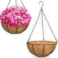 zeedix 2 pack 16 inch large hanging baskets, main product view