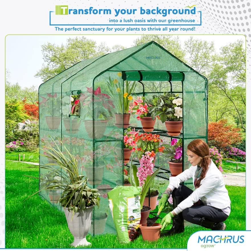 machrus ogrow walk-in portable greenhouse, outdoor indoor grow on a desk or shelf