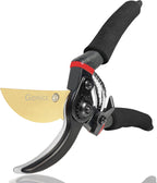 gonicc 8" Professional Premium Bypass Titanium Pruning Shears(GPPS-1003) | Titanium coated SK5 steel blade, Ergonomic non-slip handle, Sap groove anti-stick design, Cuts up to 3/4" branches