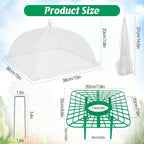 4 Sets Strawberry Plant Supports with Plant Protectors from Animals,Strawberry Growing Support Stakes with Mesh Plant Cover and Metal Garden Lawn Spikes Strawberry Planting Stand for Garden Vegetables