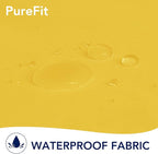 PureFit Outdoor Curtains for Patio Waterproof Weatherproof, UV Resistant Outside Curtains for Gazebo, Front Porch, Pergola, Sun Blocking Privacy Curtain, 120W x 95L inch, 1 Panel, Yellow