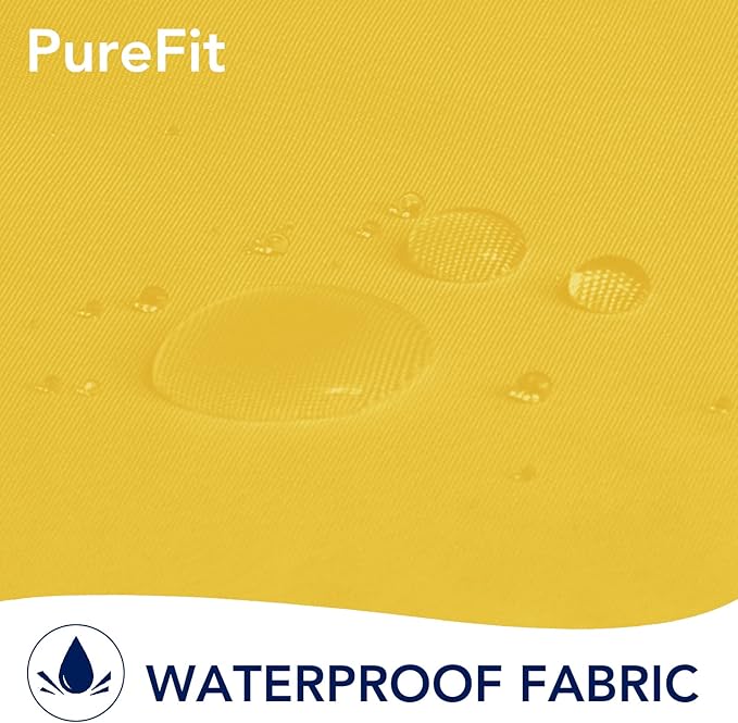 PureFit Outdoor Curtains for Patio Waterproof Weatherproof, UV Resistant Outside Curtains for Gazebo, Front Porch, Pergola, Sun Blocking Privacy Curtain, 120W x 95L inch, 1 Panel, Yellow