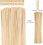 500 Pcs Marshmallow Roasting Sticks 30" Long 5mm Thick, Smores Sticks Bamboo Skewers BBQ Kabob Grilling Barbecue Roasting Camping for Outdoor Fire Pits Campfires