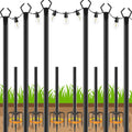 ahrlhr 6 pack string light poles, outdoor string, main product view