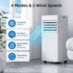 antarctic star 10000 btu portable air conditioner, 3 shown in use