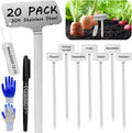 304 stainless steel plant markers, 20 waterproof metal, main product view