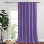NICETOWN Blackout Curtains & Drapes - Privacy Thermal Efficiency Backdrop Curtains for Bedroom Room Divider Living Room Patio Sliding Glass Door, Wide 80 x Long 144 inch, Lilac Purple, 1 Panel