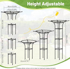 Garden Trellis for Climbing Plants Outdoor, 65 Inch Mushroom Top Trellis for Climbing Plants, Plant Trellis Support for Potted Plants Climbing Vine Rose Clematis Vegetable Trellis, 1 Pack (2)
