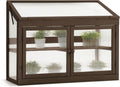mcombo wooden cold frame garden greenhouse flower planter, main product view