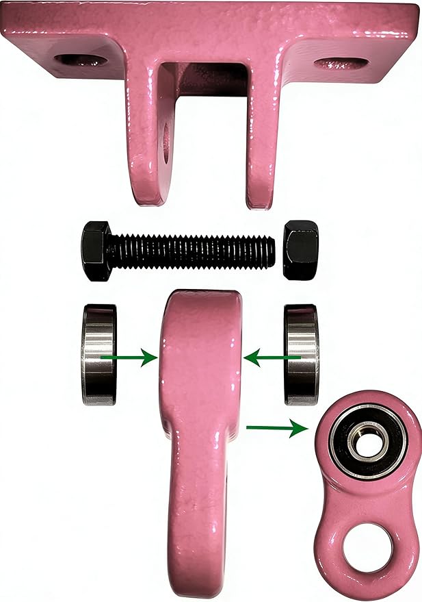 Heavy Duty Pink Swing Hangers Screws Bolts Included Over 5000 lb Capacity Playground Porch Yoga Seat Trapeze Wooden Sets Indoor Outdoor 2 Pack