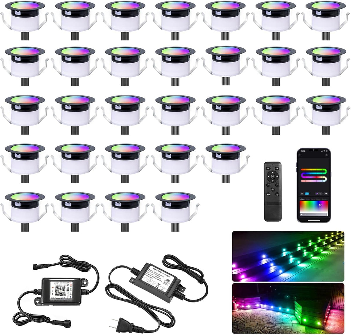 sumaote led deck lights kit, 30 pack 1.22", main product view