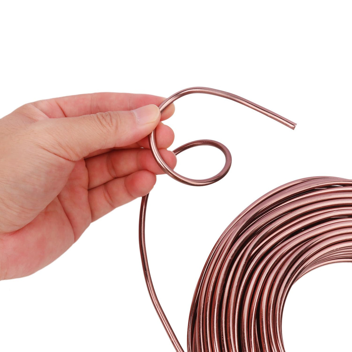98 feet brown anodized aluminum bonsai training wire, side view