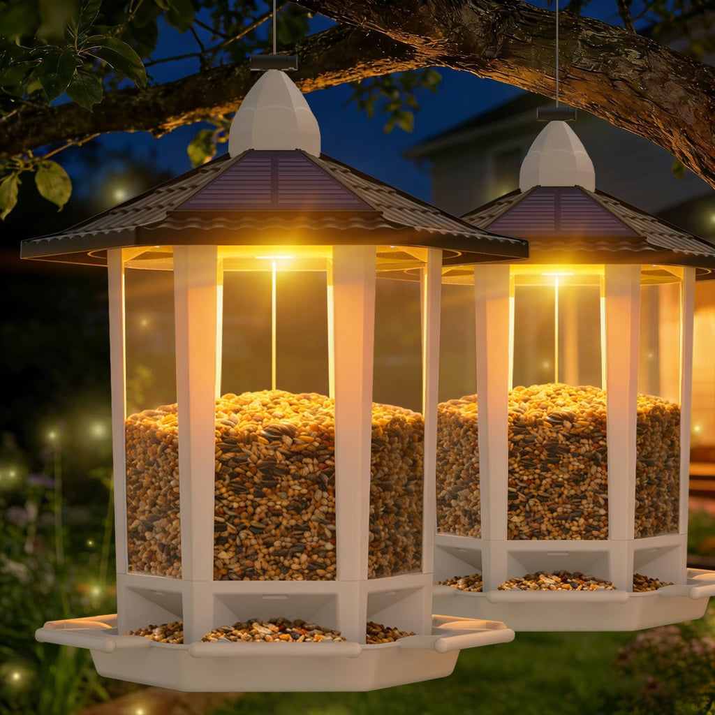 birdream 2 pack solar bird feeders for outdoors, main product view