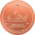 Copper Disc for Bird Bath, 99.9% Pure Copper (Cardinal) | Triple Point Support, Fits Bird Baths & Bowls, Reduces Mineral Buildup, Gift for Bird Lovers, Outdoor Garden Use